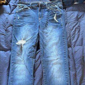 Aeropostale Blue Distressed Boyfriend Jeans